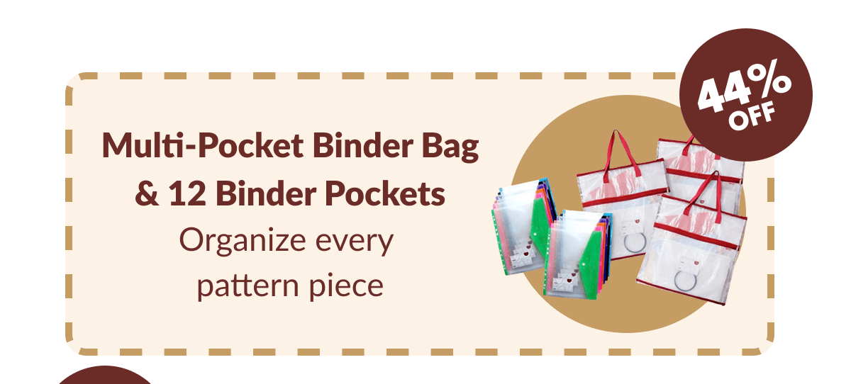Multi-Pocket Binder Bag & 12 Binder Pockets | Organize every pattern piece Multi-Pocket Binder Bag & 12 Binder Pockets | Organize every pattern piece