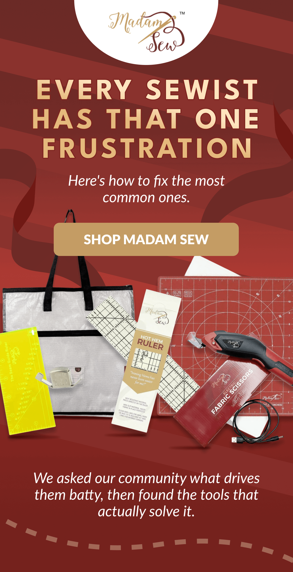 EVERY SEWIST HAS THAT ONE FRUSTRATION | Here's how to fix the most common ones. [SHOP MADAM SEW]