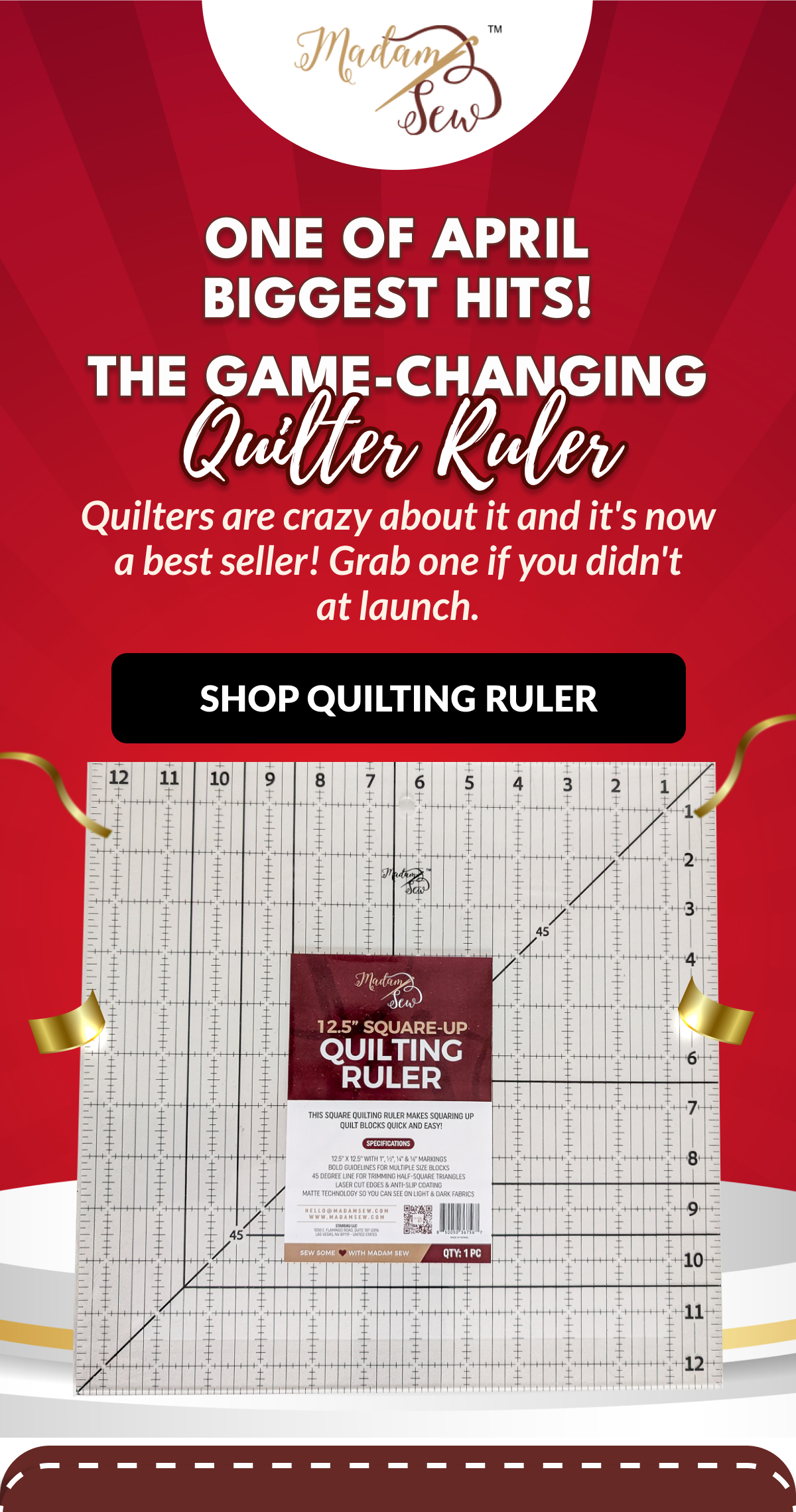 Shop Quilting Ruler