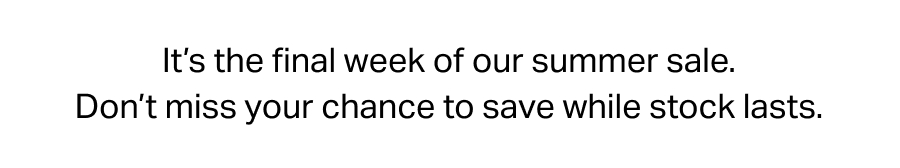 Last week of sale