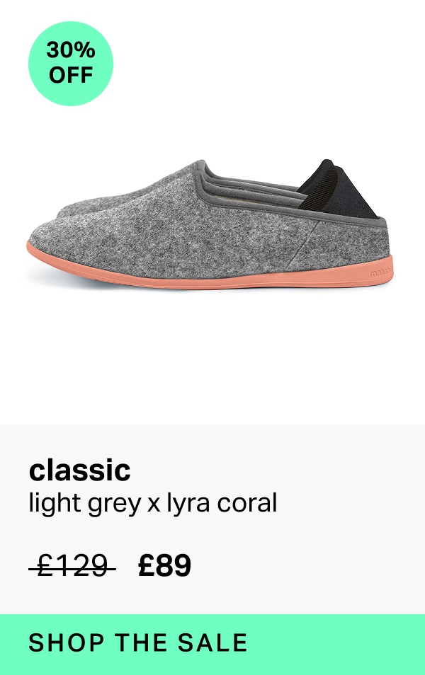 classic in light grey x lyra coral