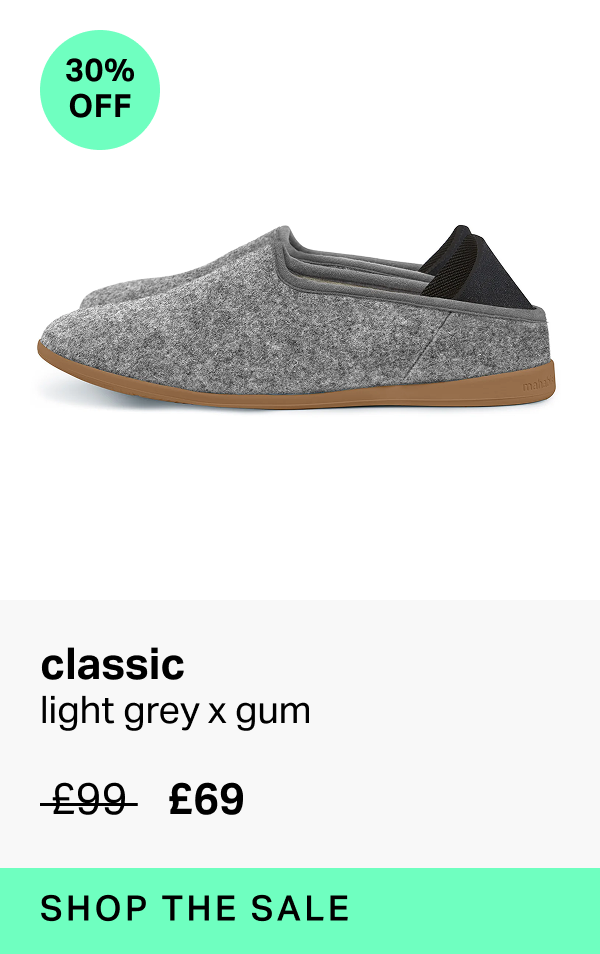 Classic in Light Grey x Gum