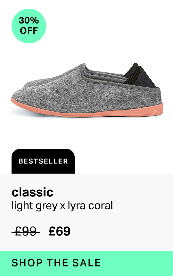 classic in light grey x lyra coral
