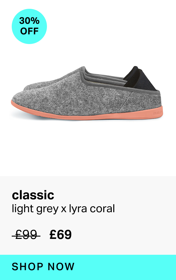 classic in light grey x lyra coral