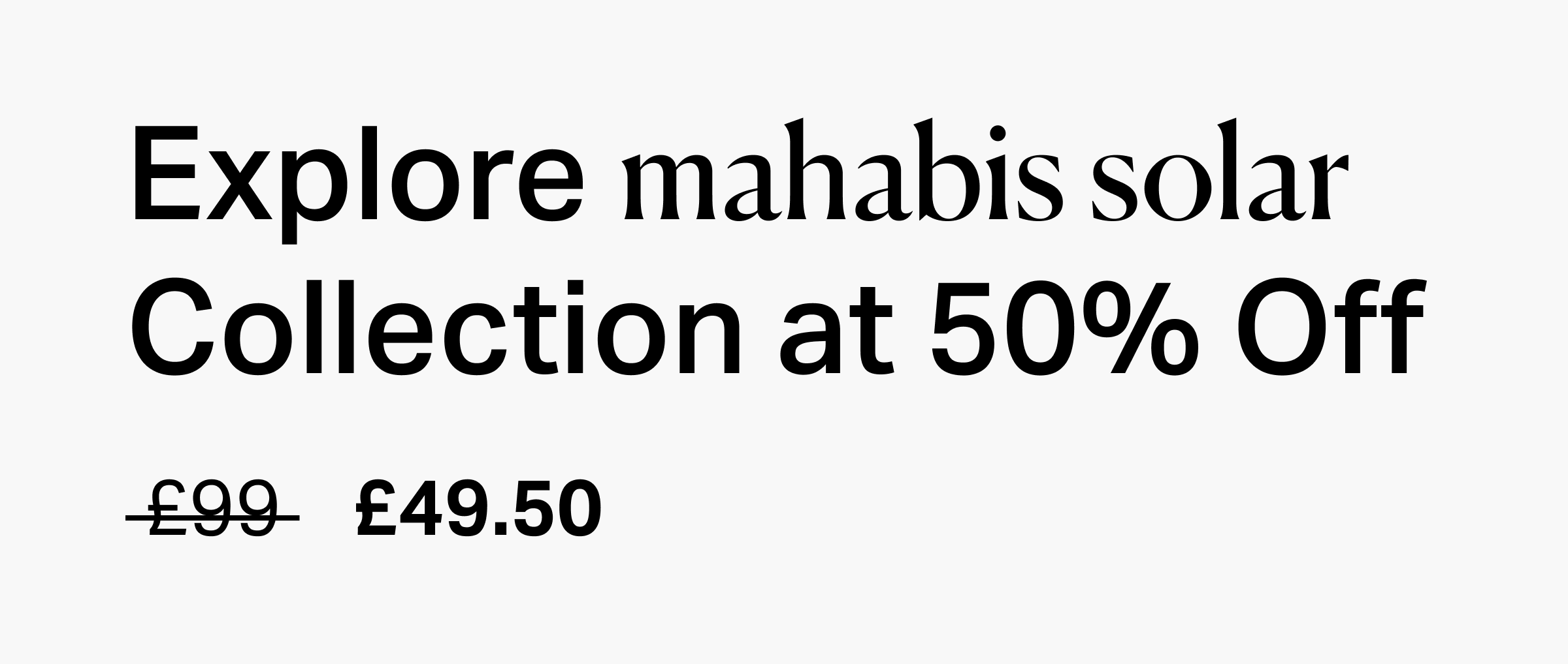 Explore the mahabis solar Collection  at 50% Off