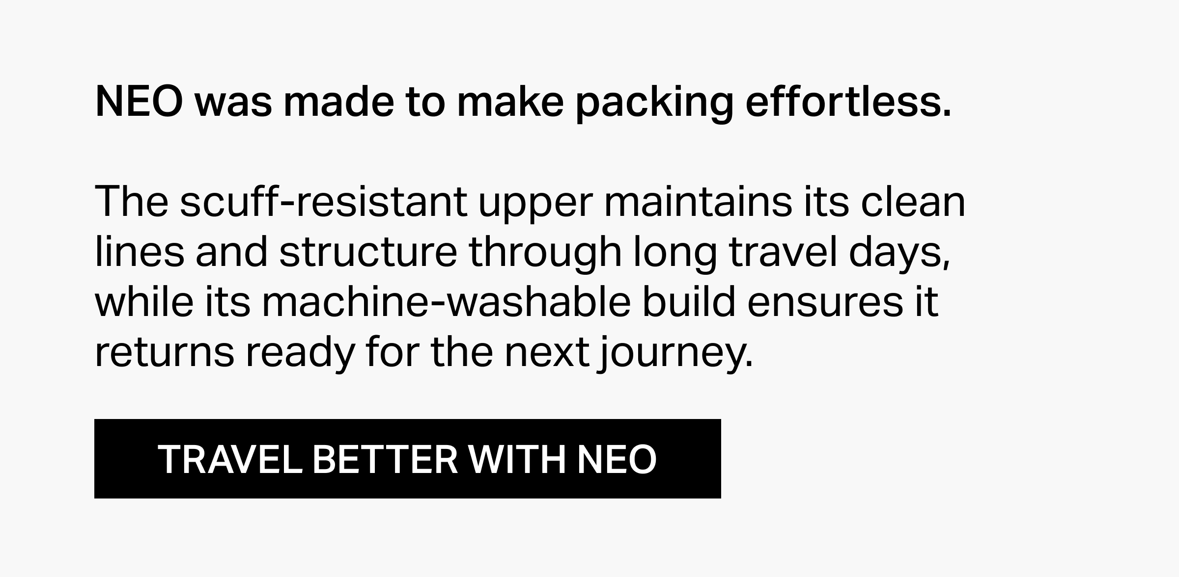 NEO Was Made to Make Packing Effortless