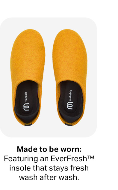 Made to be worn:  Featuring an EverFresh™ insole that stays fresh wash after wash.