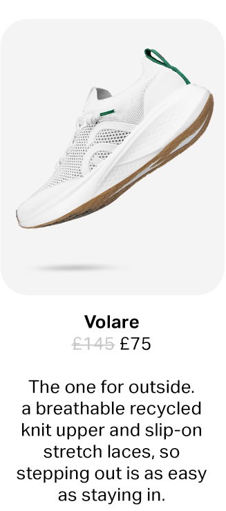 The one for outside. a breathable recycled knit upper and slip-on stretch laces, so stepping out is as easy as staying in.