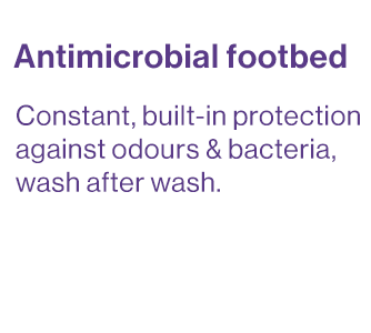 Constant, built-in protection against odours & bacteria, wash after wash.