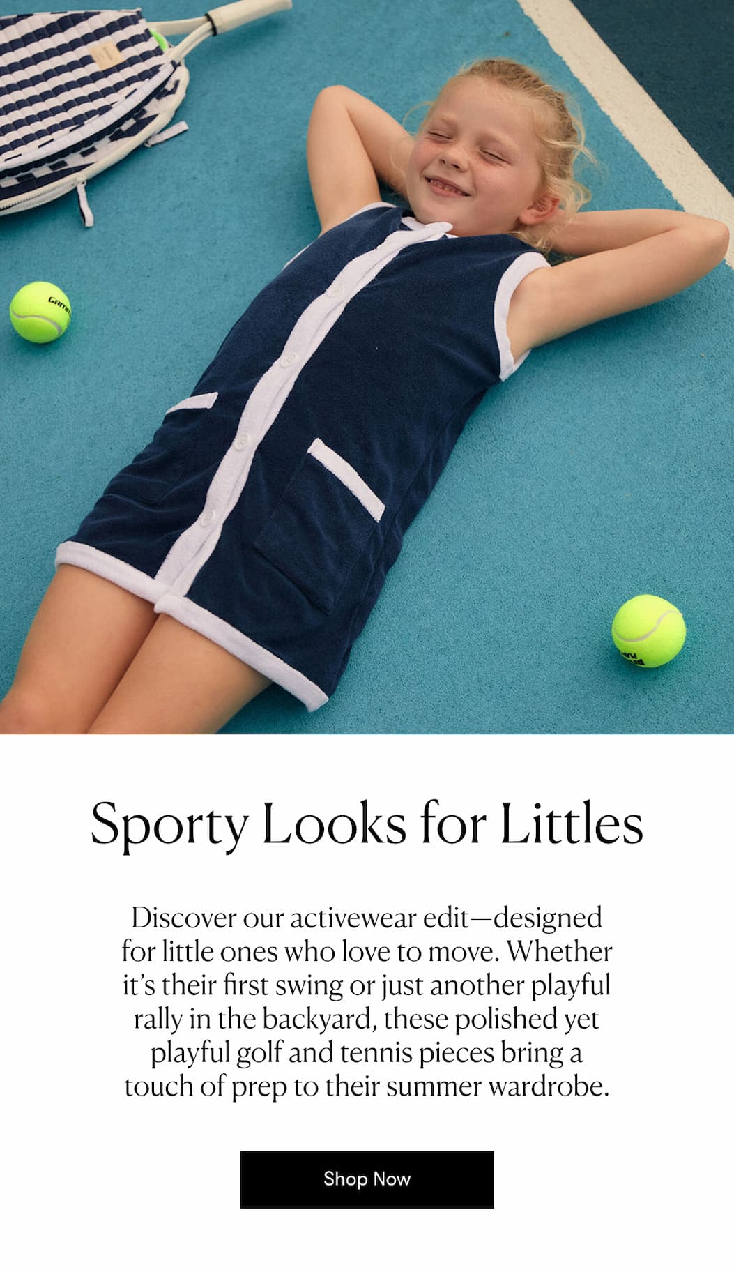 Discover our activewear edit—designed for little ones who love to move.