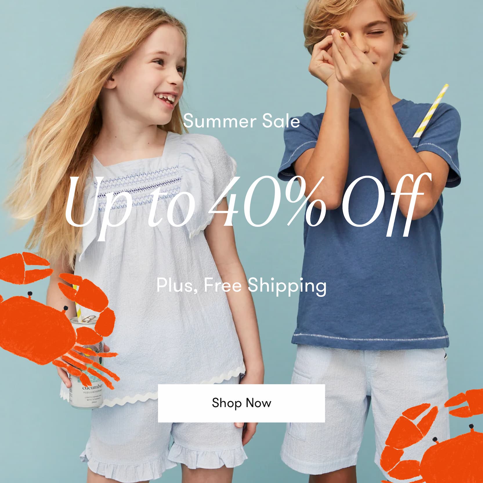 Summer Sale: Up to 40% Off - Plus, Free Shipping
