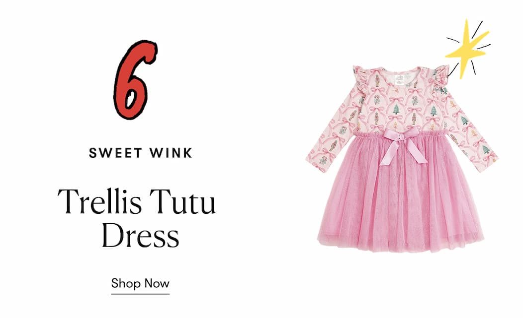 Nutcracker Trellis Christmas Long Sleeve Tutu Dress, Multi