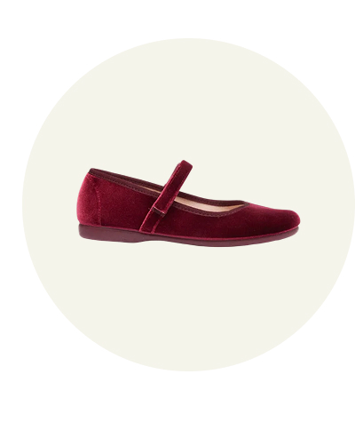 Velvet Mary Janes