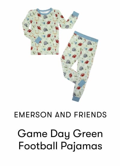 Game Day Green Football Pajamas