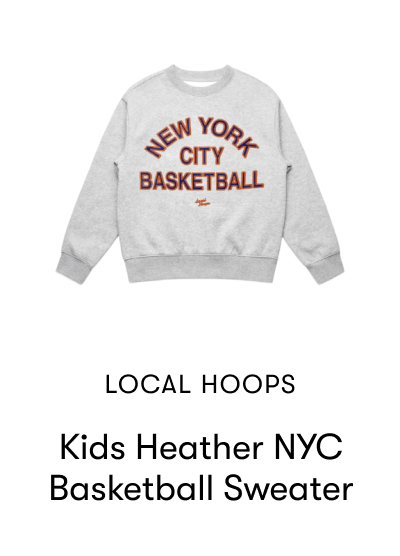 Kids Heather NYC Basketball Sweater