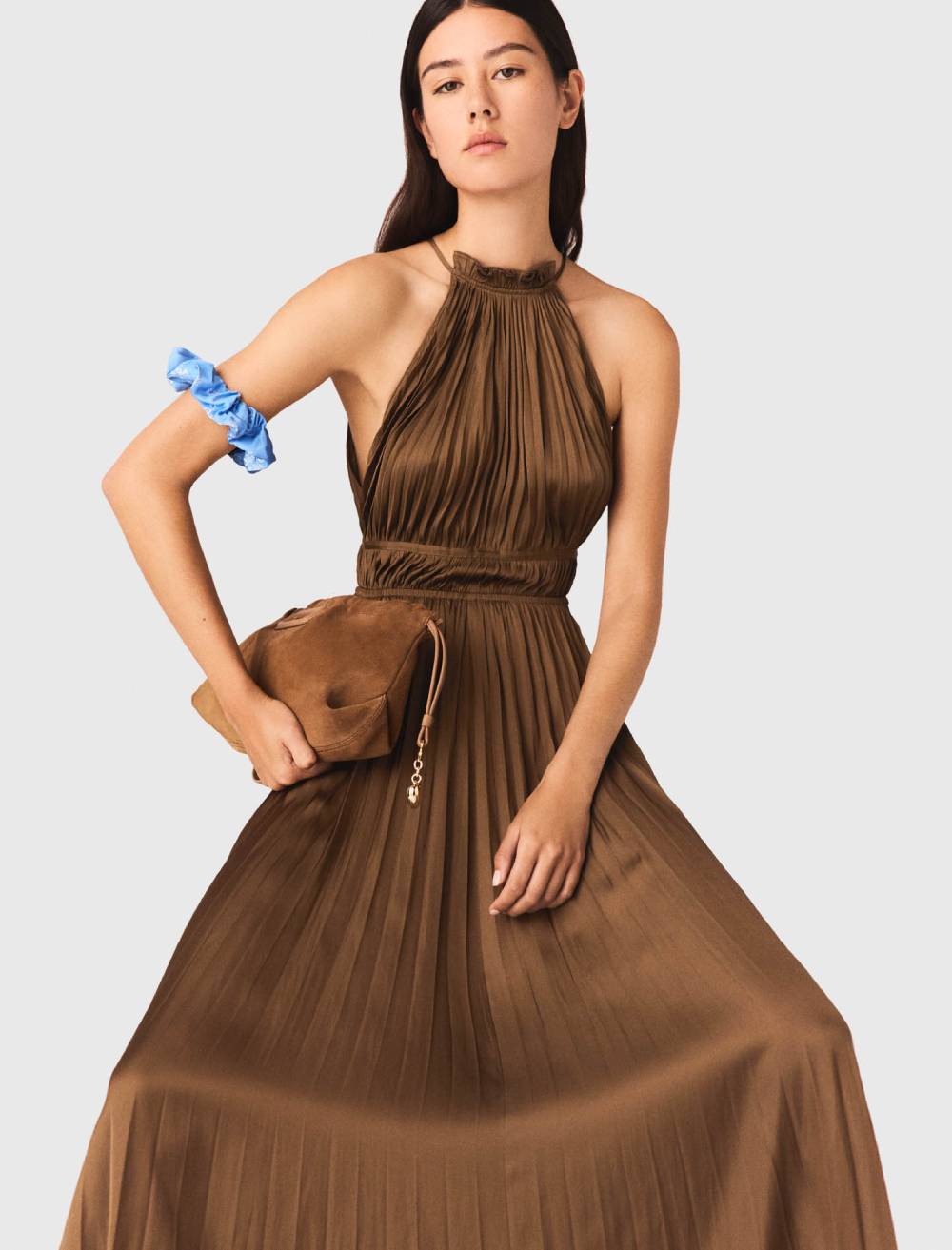 Pleated long dress