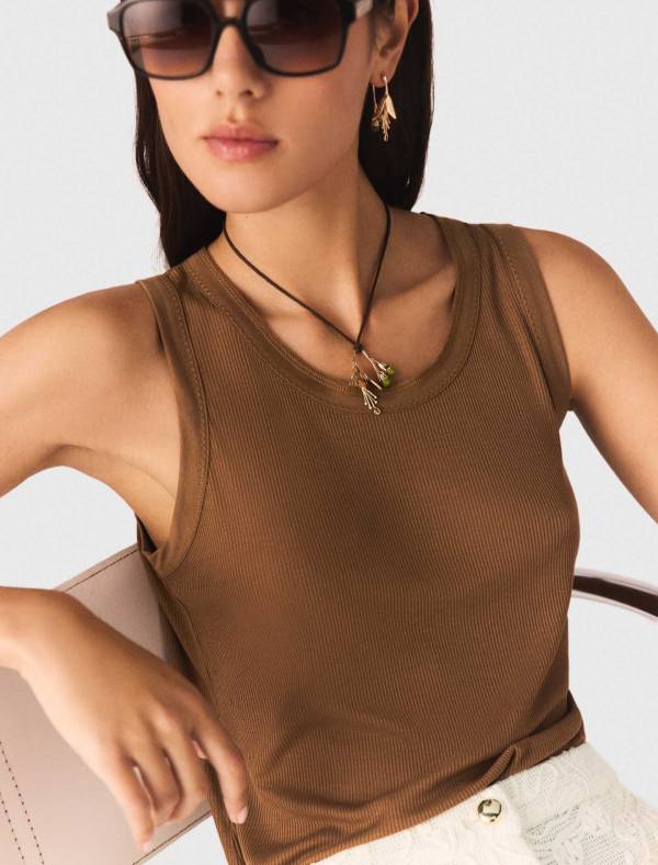 Brown Tank Top