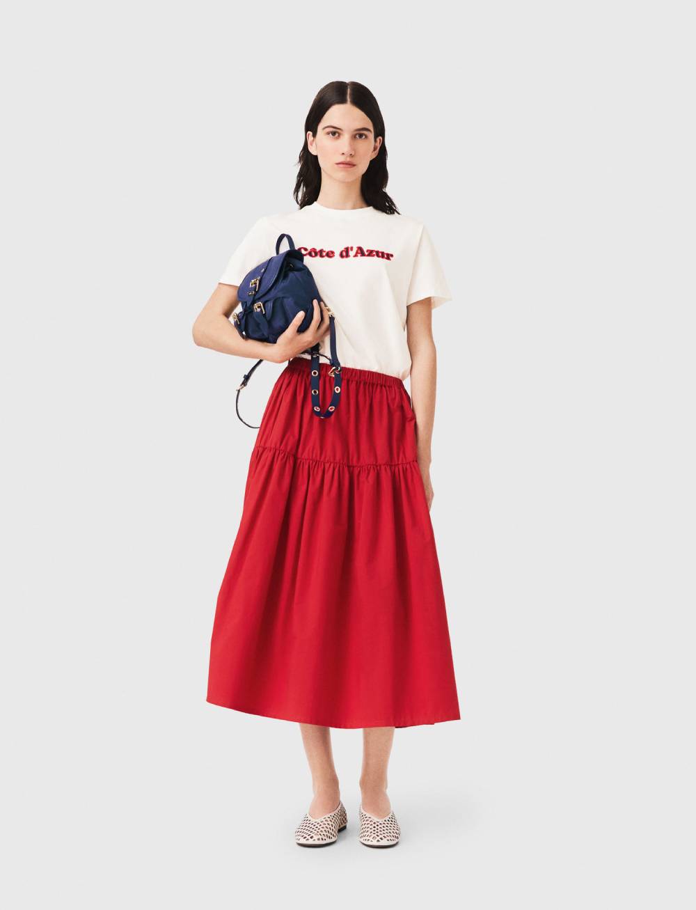 Red Maxi Skirt