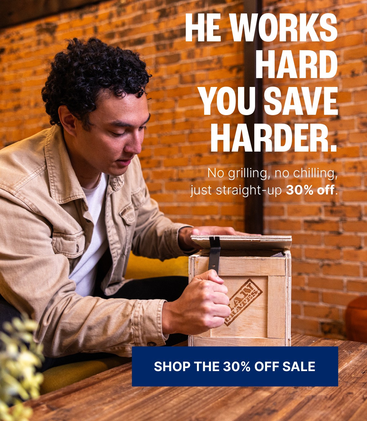 Save up to 30% Off Man Crates on Labor Day