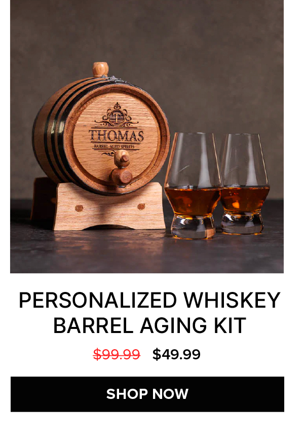 Personalized Whiskey Barrel Aging Kit