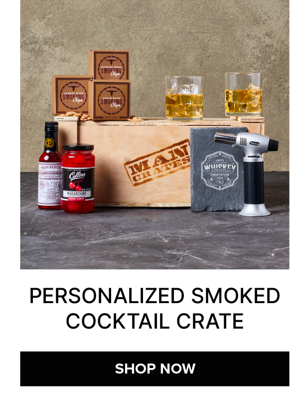 Personalized Smoked Cocktail Crate