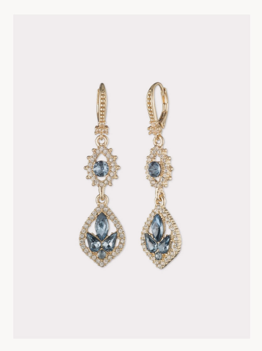 Poised Denim Midi Drop Earring