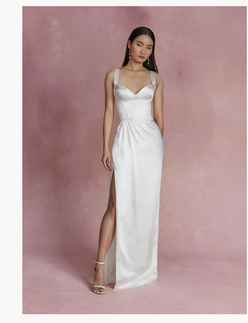 Satin Bustier Gown