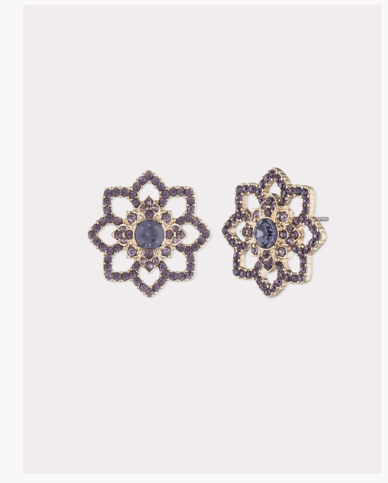 Tanzanite Lace Floral Button