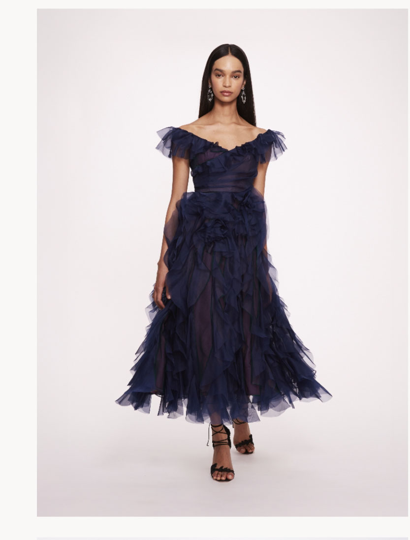 Matte Organza Midi Dress