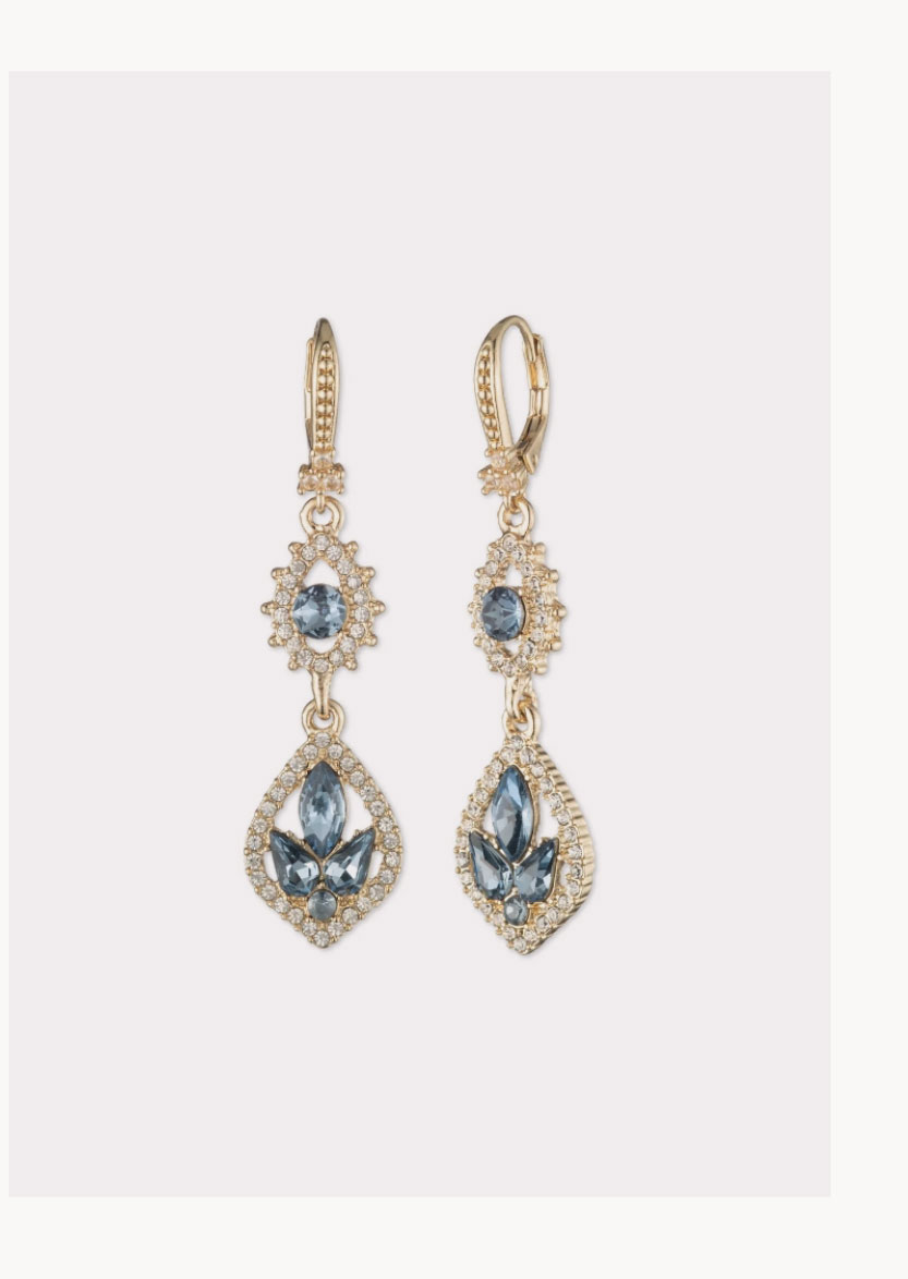 Poised Denim Midi Drop Earring