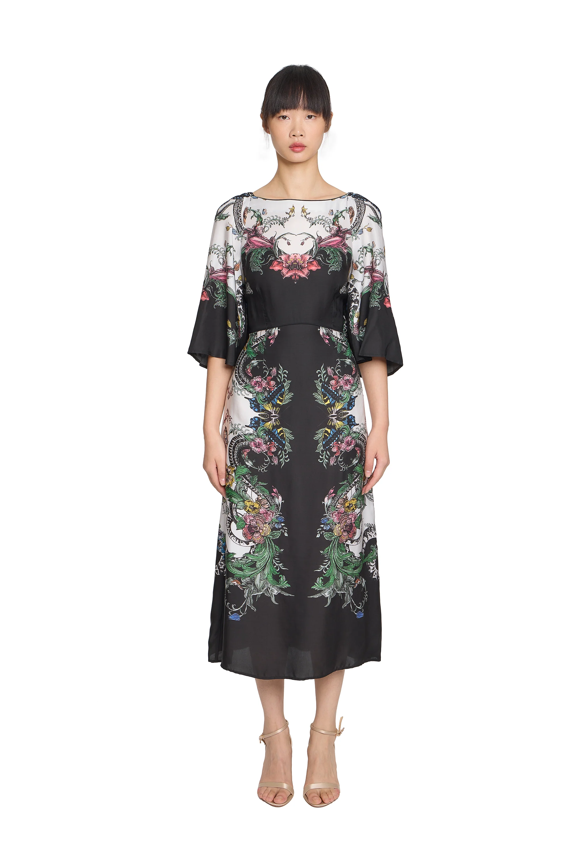 Image of Billowy Twill Empire Dress