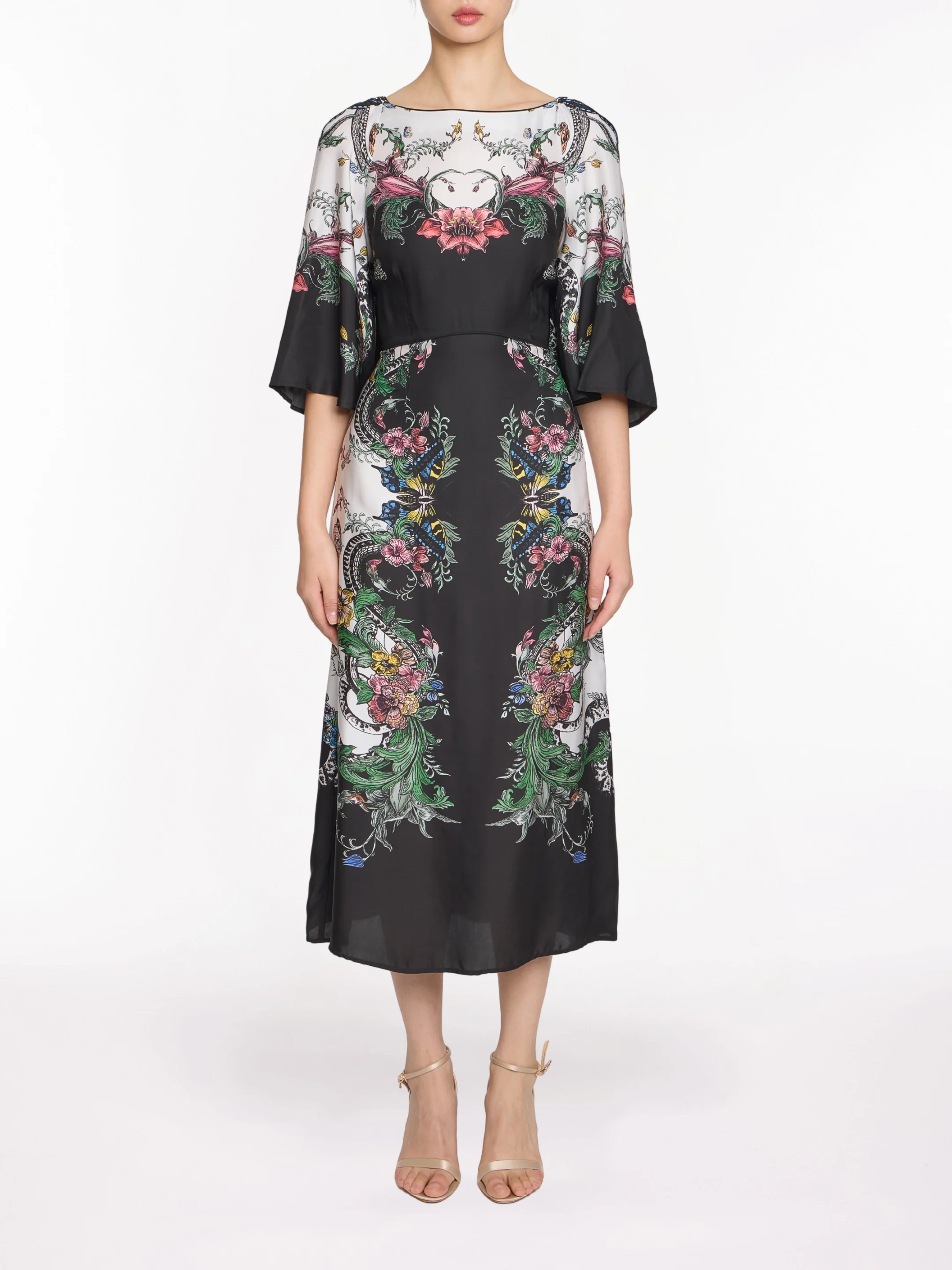 Image of Billowy Twill Empire Dress