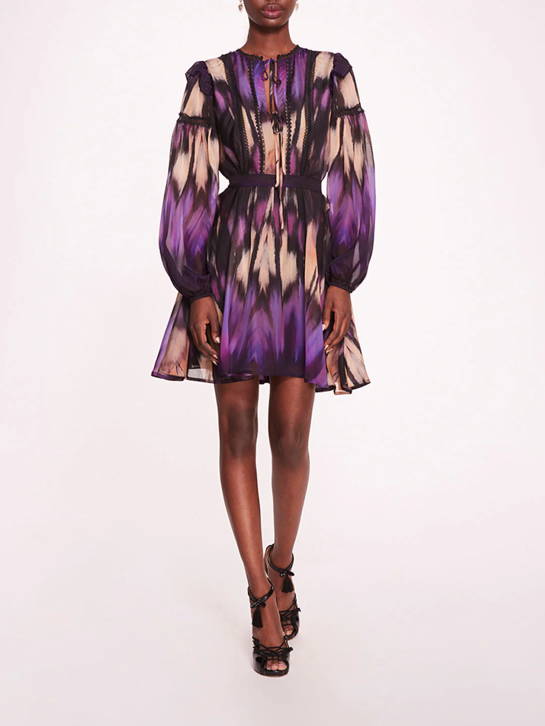 Image of Abstract Viscose Mini Dress