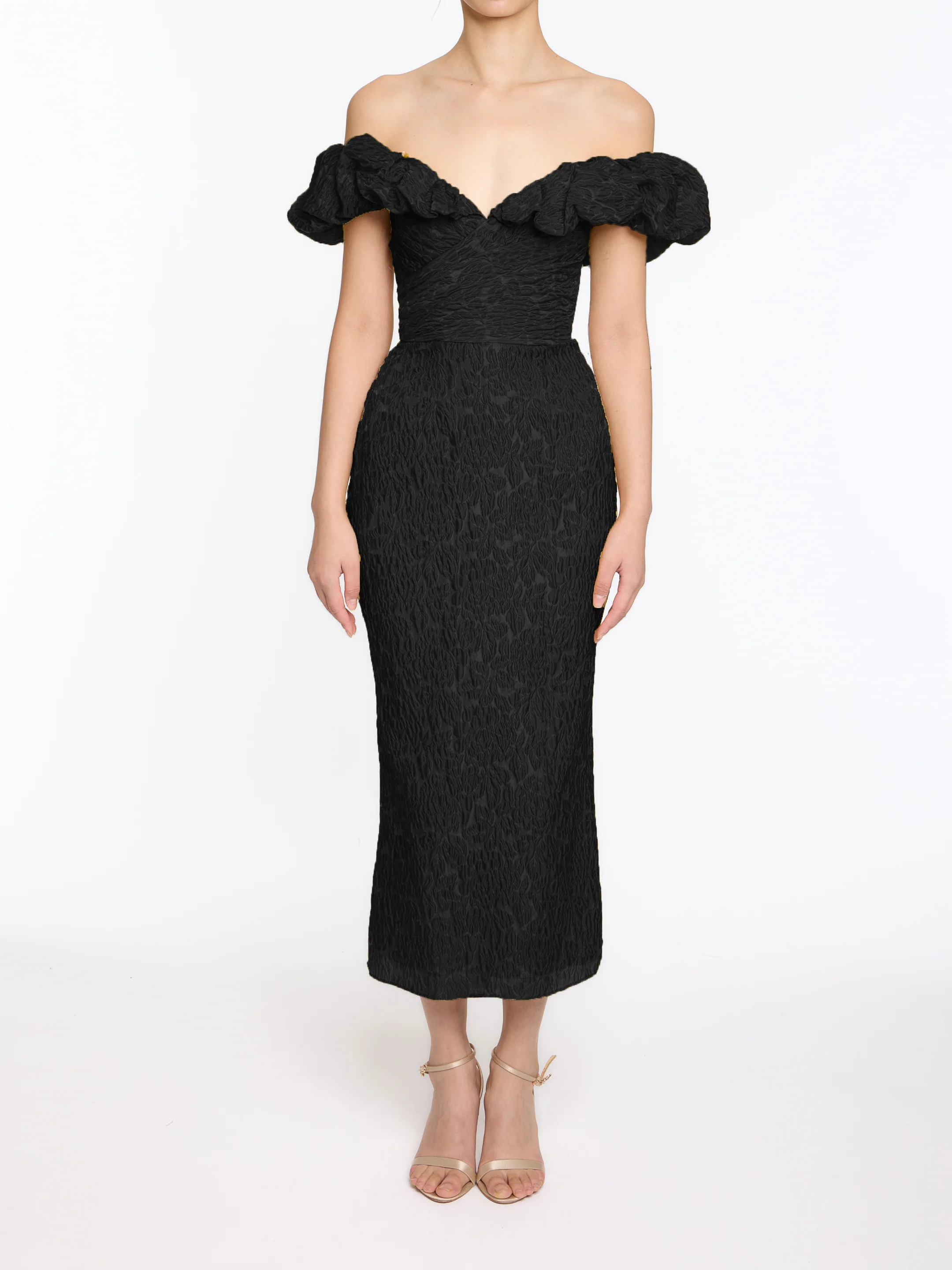 Image of Off The Shoulder Cloque Cocktail