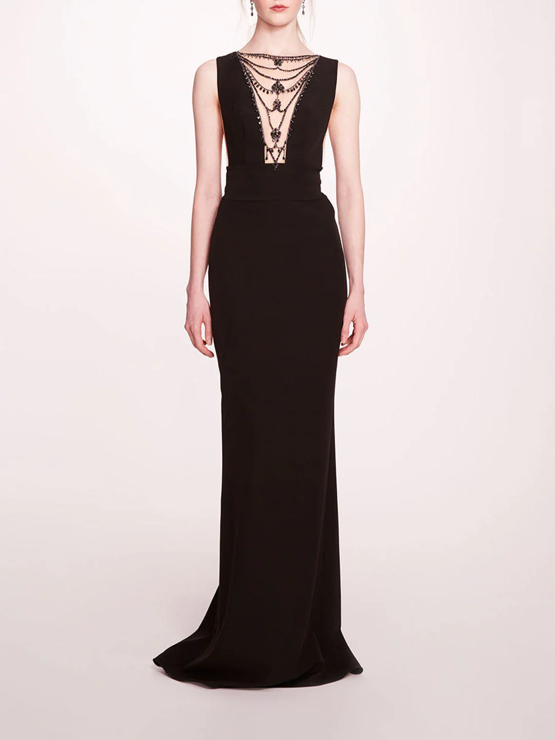 Image of Jewel Embellished Column Gown
