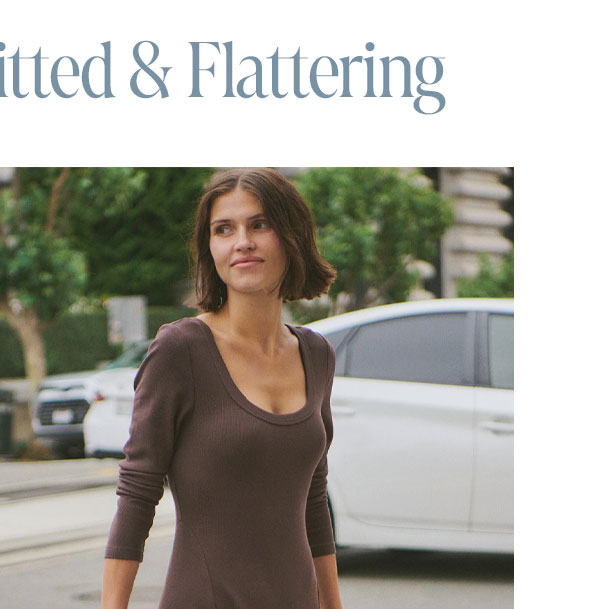 Lexi Rib Fit & Flare Dress