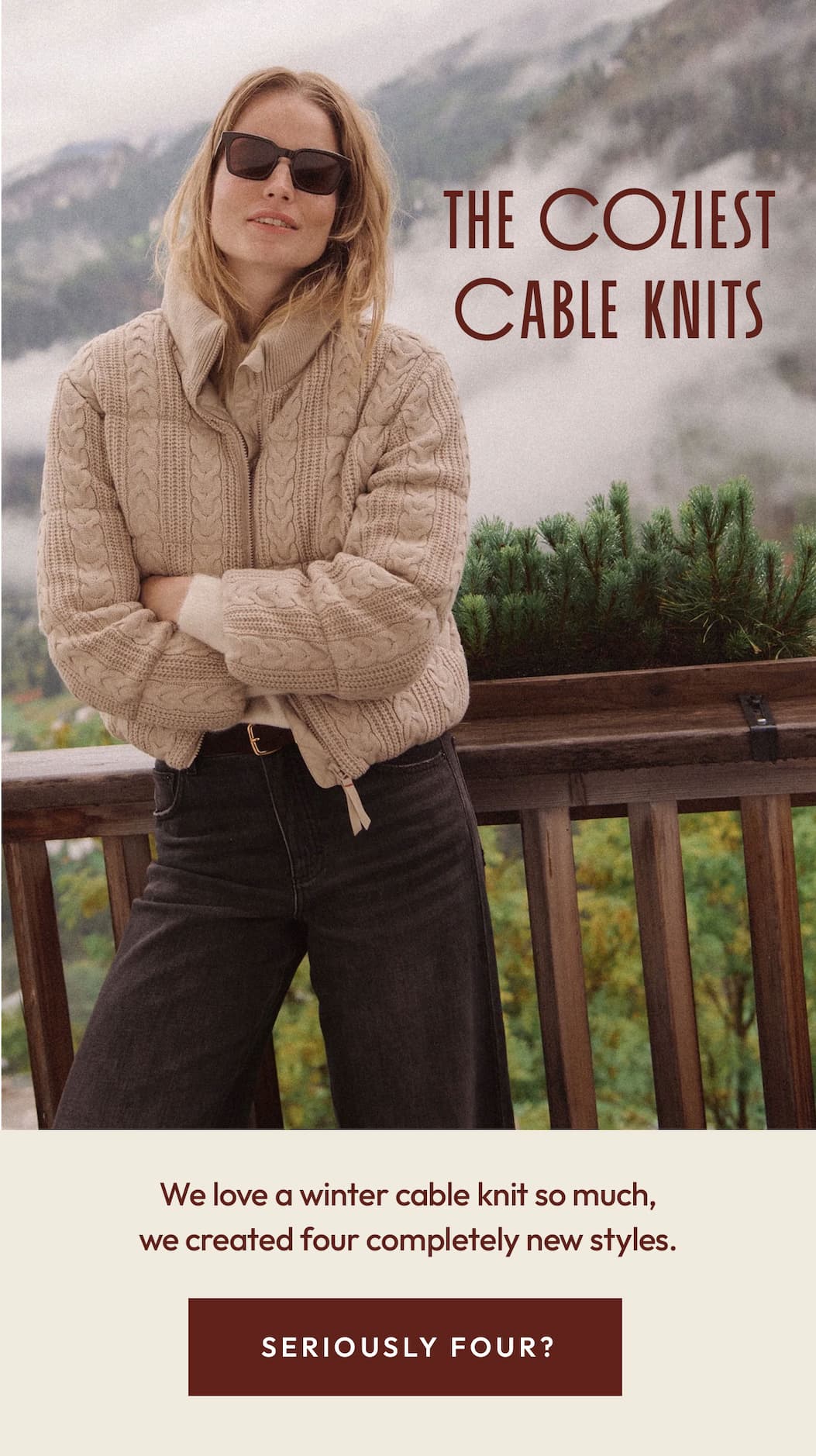 Sweaters, puffers, and vests, oh my!