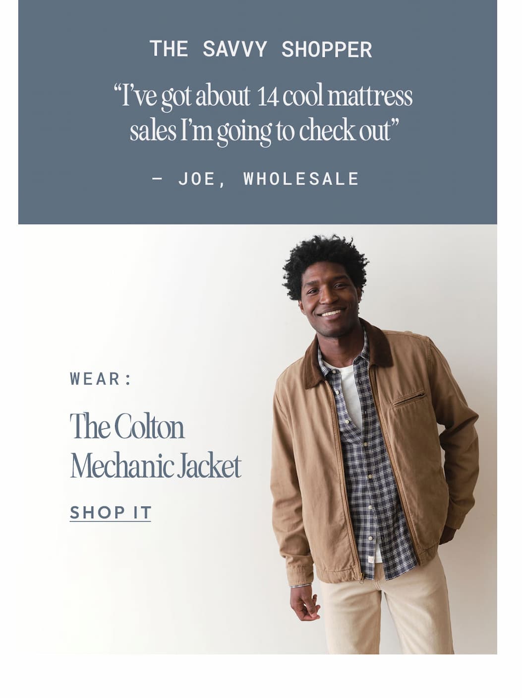 The Colton Mechanic Jacket
