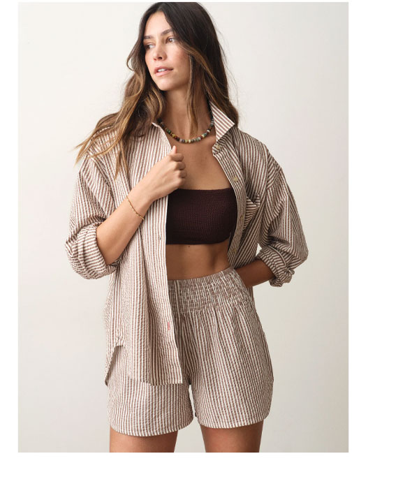 Gracey Oversized Seersucker Shirt
