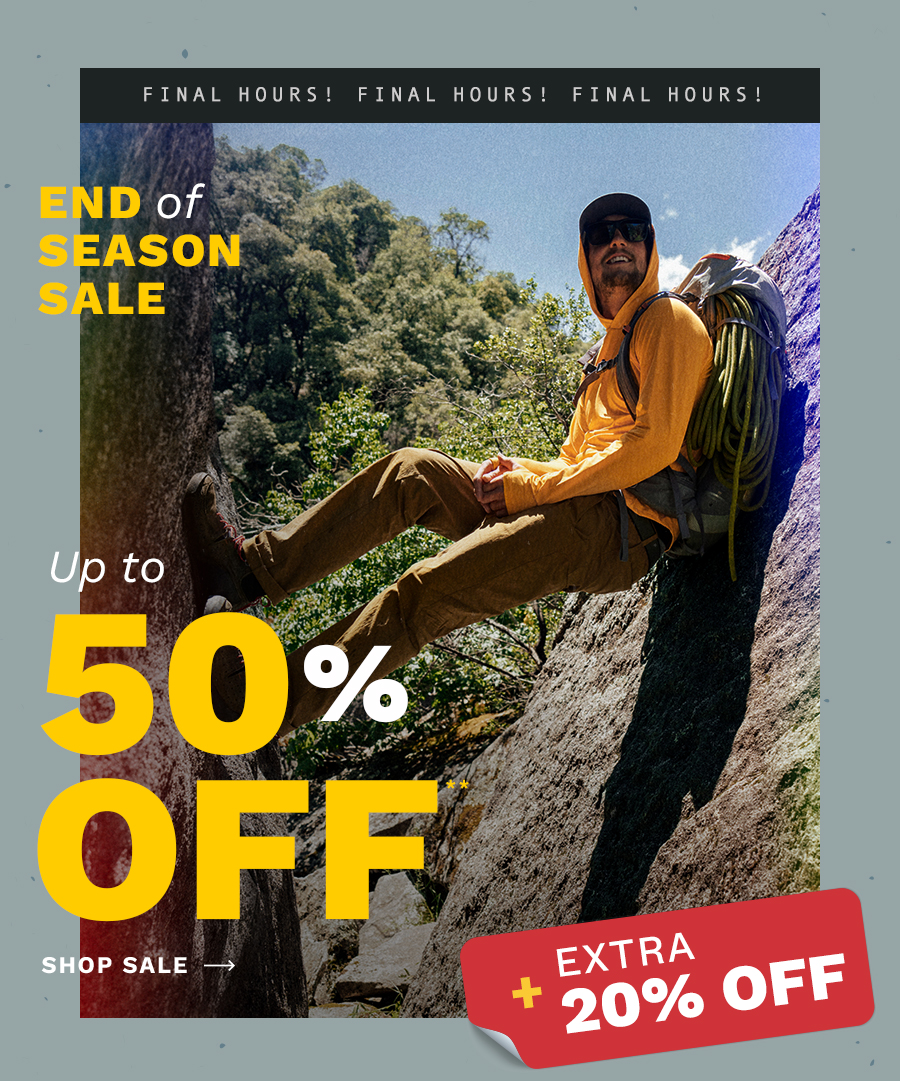 End of Season Sale. Up to 50% Off. Shop Sale