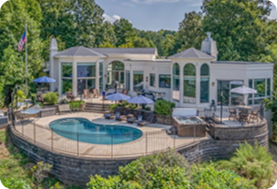 Unwind in a luxurious lakeside retreat in Lake Lure, North Carolina.