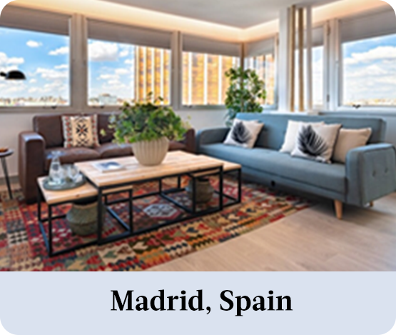 Unwind in a stylish private rental in the heart of Madrid, Spain.
