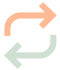 Arrow pointing to the right above an arrow pointing to the left symbolizing the transfer of points.