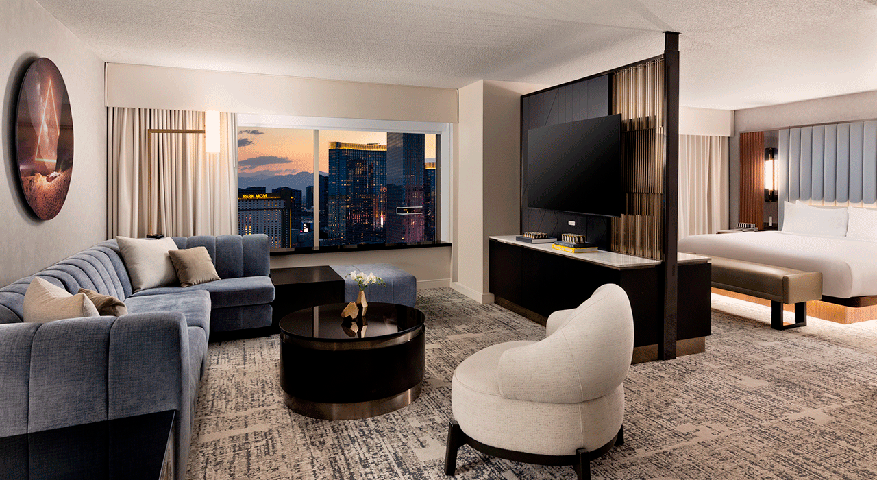 View of a renovated suite at the MGM&nbsp;Grand Hotel&nbsp;and&nbsp;Casino.