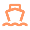 Cruise ship icon.
