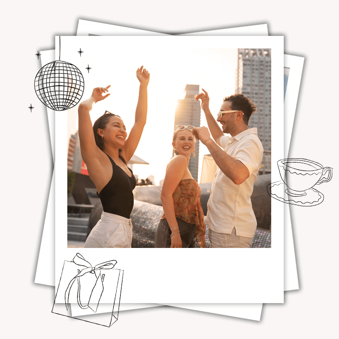 Animated gif of polaroid photos showing different types of city escapes.