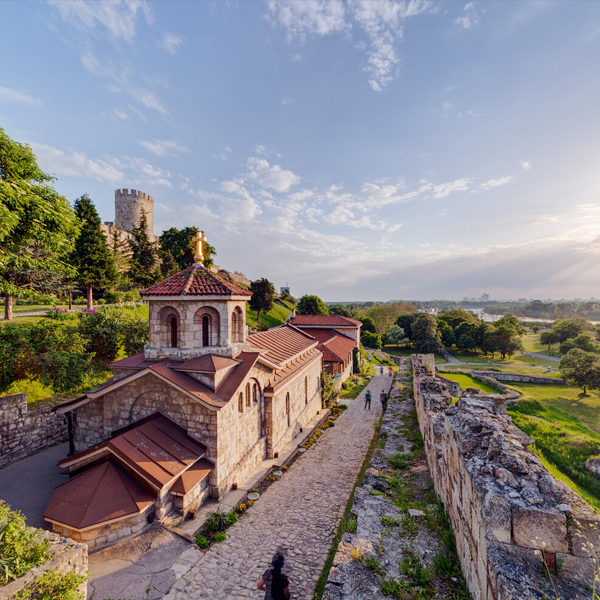 Ružica Church located within the Kalemegdan Fortress in Belgrade, Serbia.