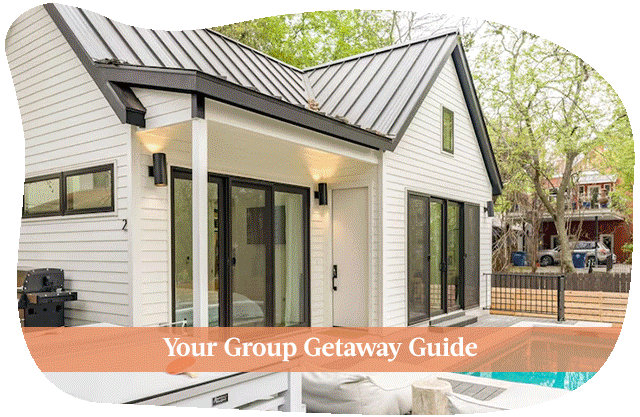 Choose between modern houses and large, shared spaces designed to bring groups together.