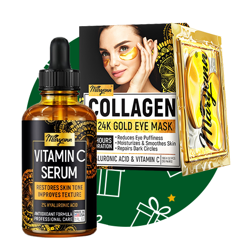 VITAMIN C SERUM WITH HYALURONIC ACID + UNDER EYE MASKS