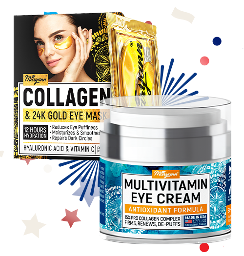 UNDER EYE COLLAGEN & 24K GOLD MASKS + DAY & NIGHT EYE CREAM